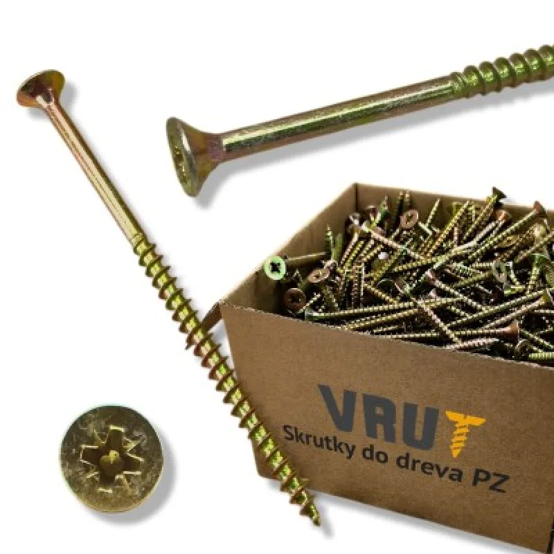 Skrutky do dreva so zápustnou hlavou PZ 6X110 mm - 150ks