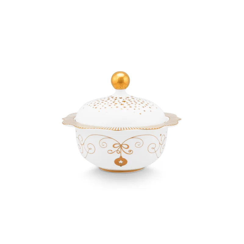 Pip Studio Royal Winter cukřenka 235ml, bílá