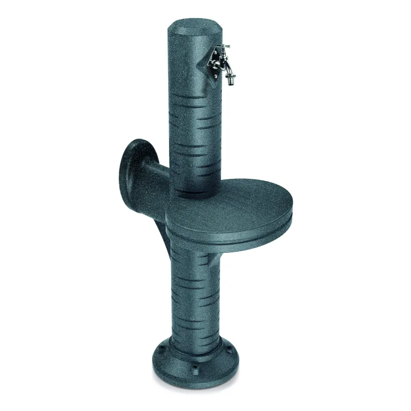 Prosperplast s.r.o. Záhradný stĺpik na vodu s kohútikom FREZE granit pripojenie na rýchlospojku