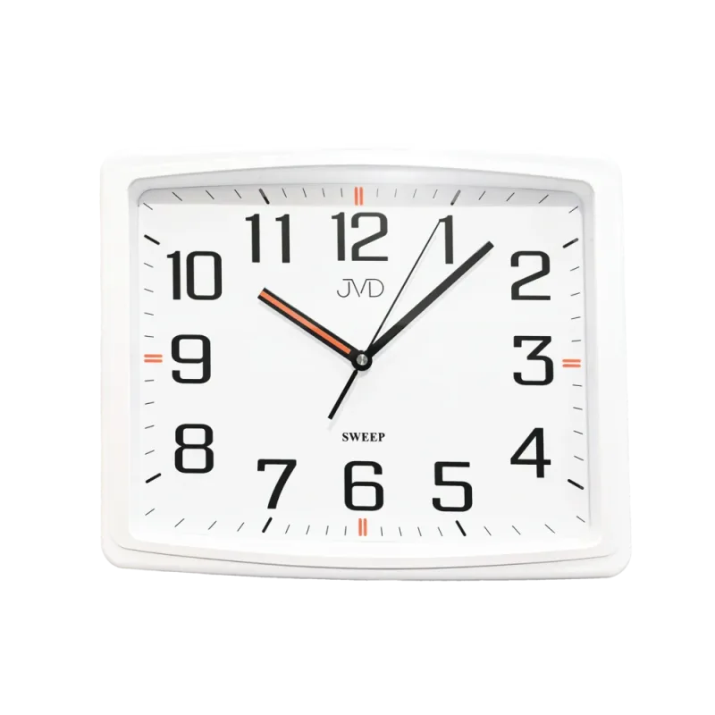JVD Nástěnné tiché netikající bílé hodiny JVD HX2497.1