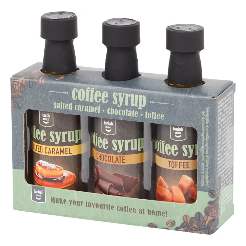 Funlab Select Coffee Syrup Salted Caramel - Toffee - Chocolate 3x45ml