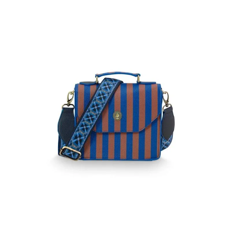 Pip Studio Frances Stripe Cross Body kabelka, modrá