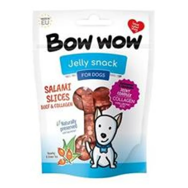 Bow wow poch. Salámová kolečka hovězí a kolagen 80 g