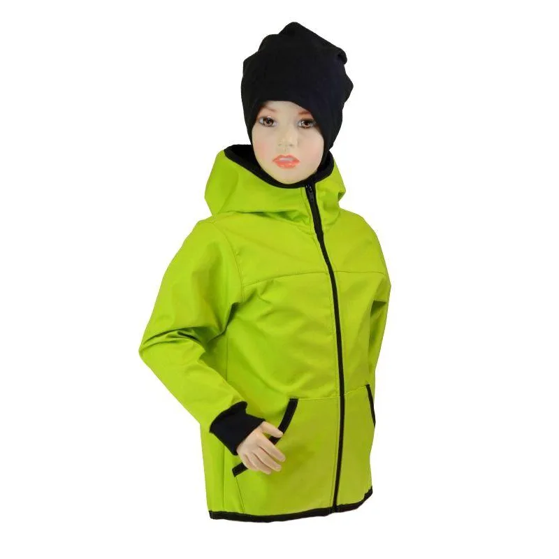 Detská bunda - bambusový softshell - limetka veľ.80-116