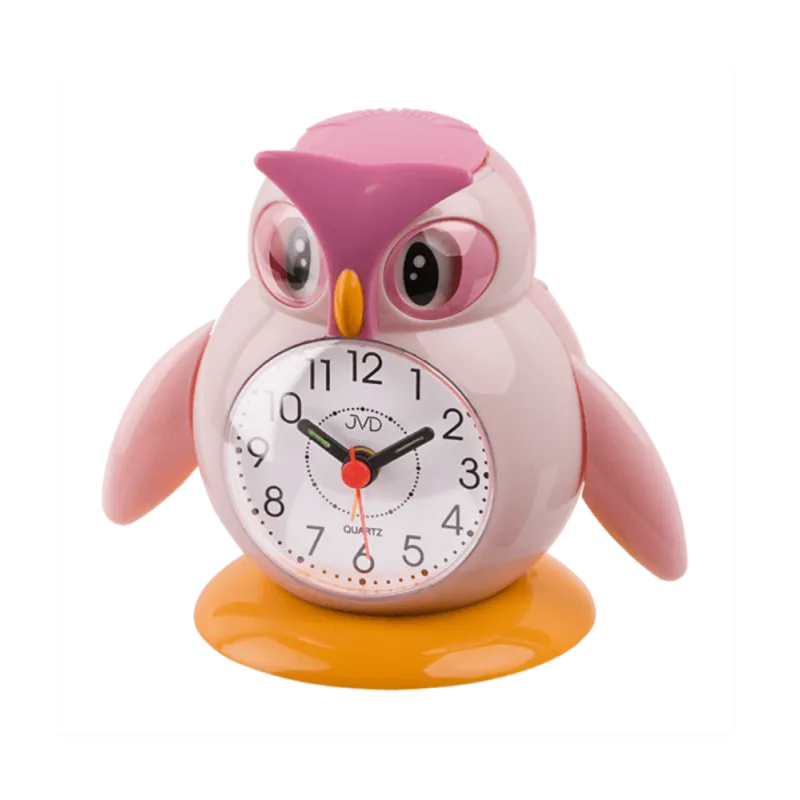JVD Růžový dětský budík JVD SR51.2 - sovička