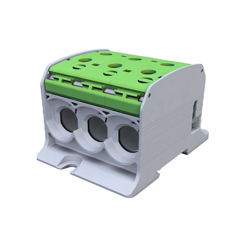 Univerzálna svorka SIMBLOCK STB 95-3 zelená Al/Cu 3x95mm2 jednopólová, 6 otvorov