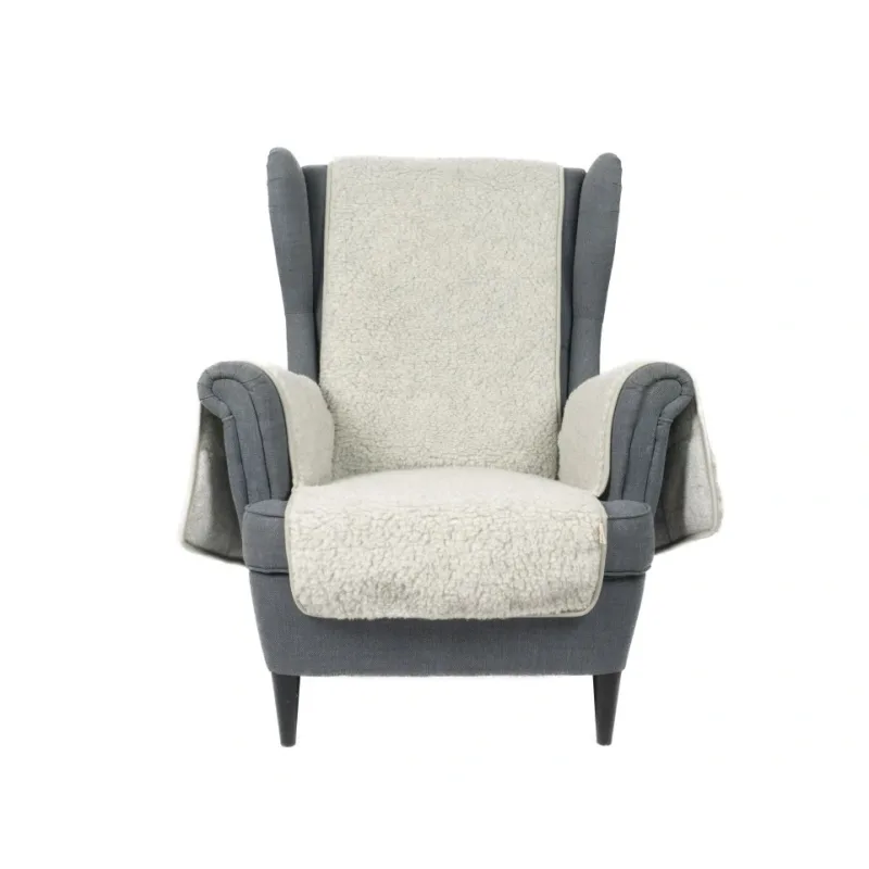 Poťah na kreslo z merino vlny sivý