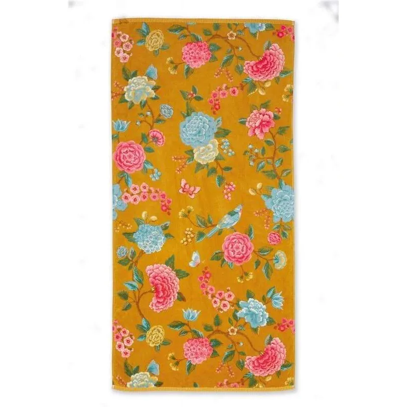 Pip Studio Good Evening bavlněná froté osuška žlutá 70x140 cm