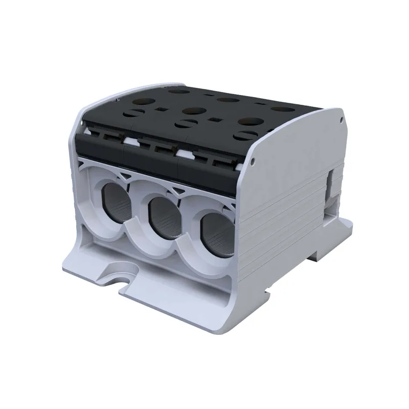 Univerzálna svorka SIMBLOCK STB 95-3 čierna Al/Cu 3x95mm2 jednopólová, 6 otvorov