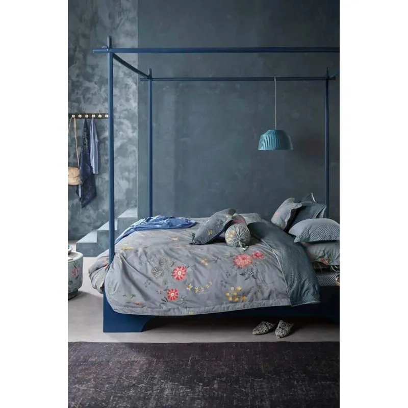 Pip Studio perkálové povlečení Fleur Grandeur modré 200x200 + 2x 70x90 cm