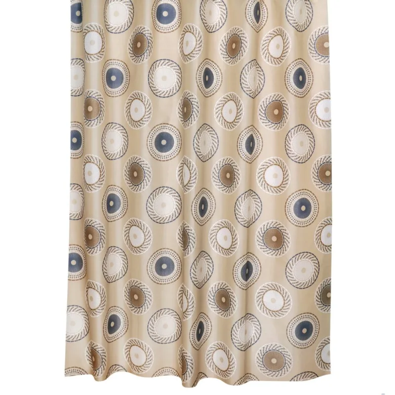 Kúpeľňový záves hnedé krúžka