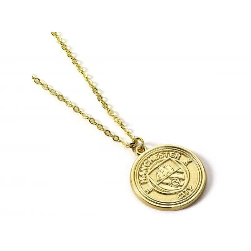 Manchester City náhrdelník v zlatej farbe - SKLADOM