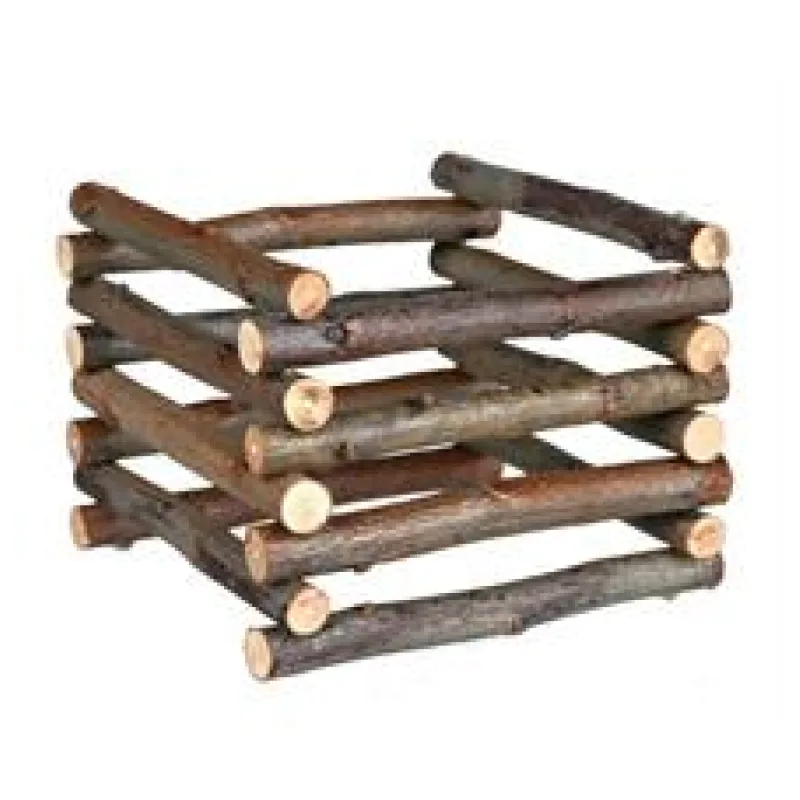 Natural Living - dřevěný přírodní stojan na seno 15x11x15 cm 1 ks