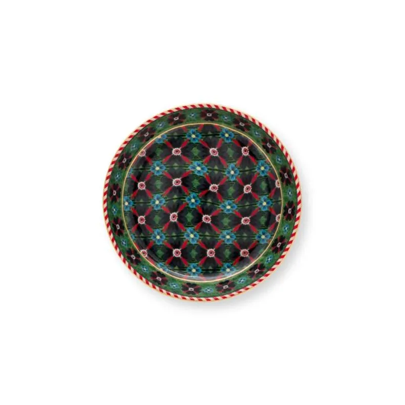 Pip Studio Berry Blues odkládací tácek na čajové sáčky, zelený