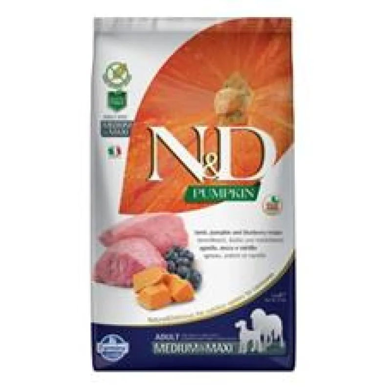 N&D Pumpkin DOG Adult M/L Lamb & Blueberry 2,5 kg