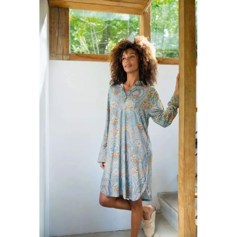 Pip Studio Daaltje dámské domácí šaty Jabali, modré