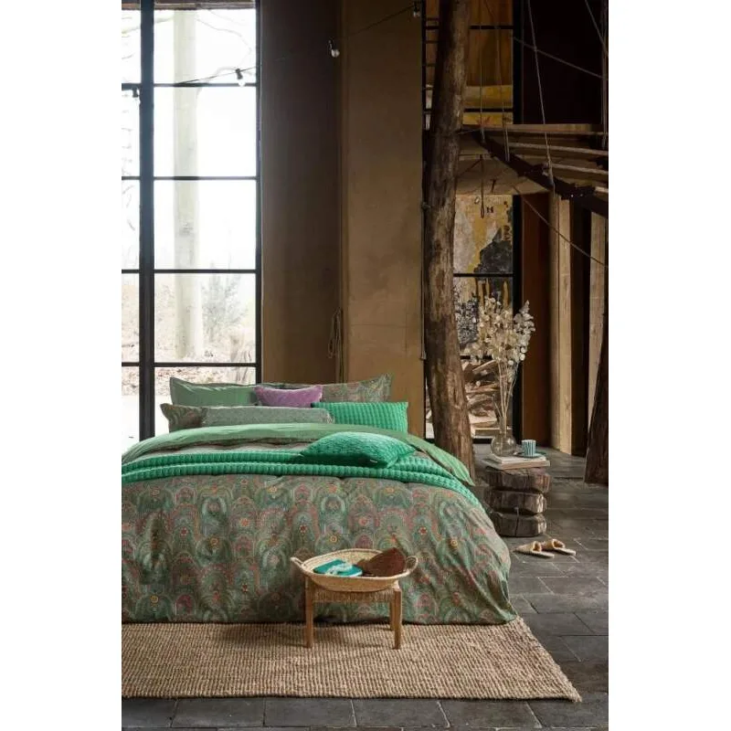 Pip Studio perkálové povlečení Little Jabali zelené 140x200 + 70x90 cm