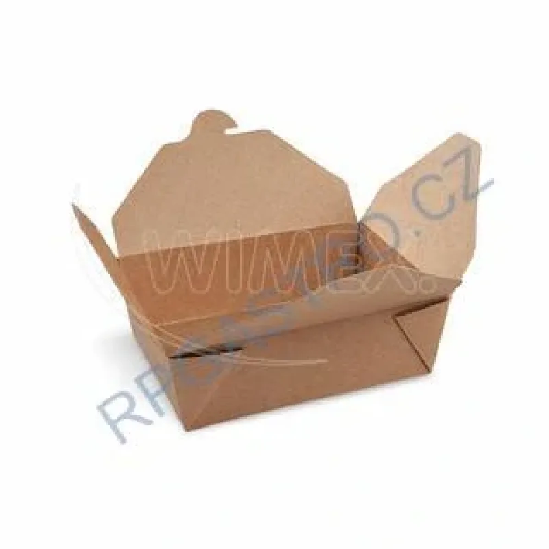 Food box (PAP/PE) nepromastitelný kraft `M` 150 x 120 mm 1000ml [50 ks](48622)