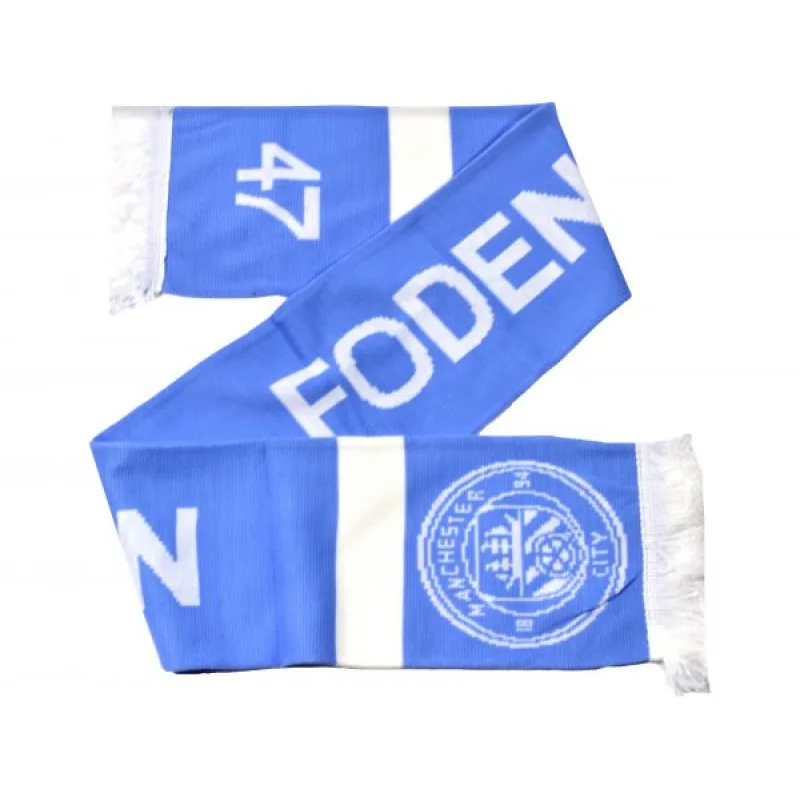 Manchester City Phil Foden šál bledomodrý - SKLADOM