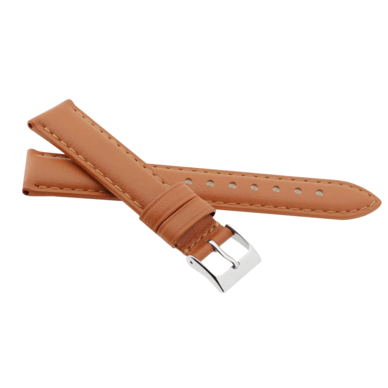 JVD Kožený unisex hnědý řemínek na hodinky R41310/18