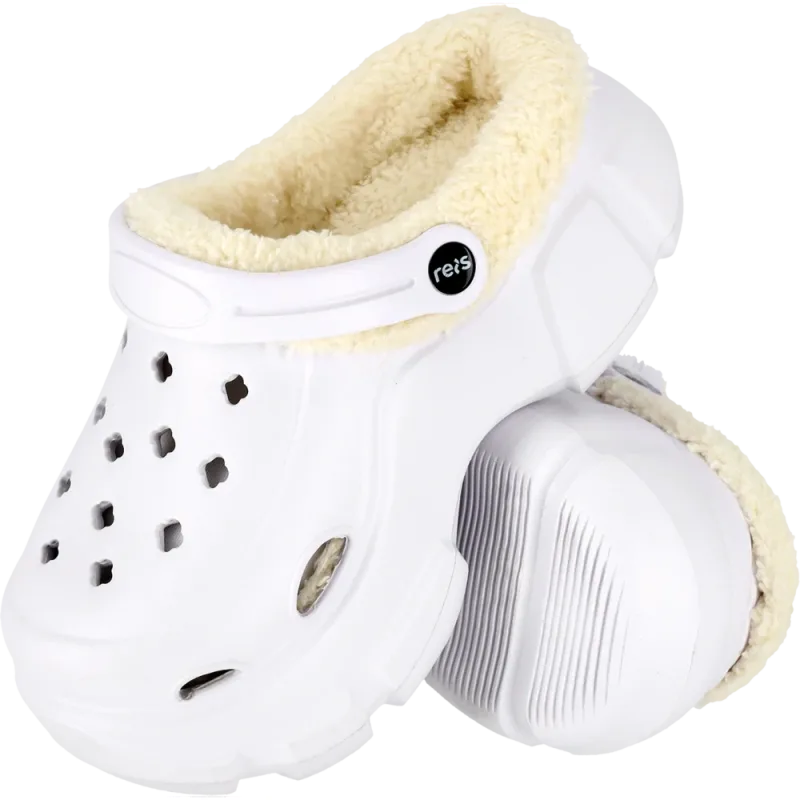 Reis BC COZY papuče zateplená kožušinou bielej