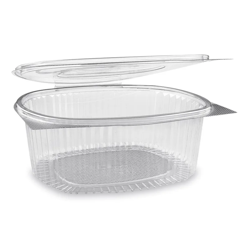 Miska oválná průhledná s víčkem 2000 ml (rPET) [50 ks] (77820 - CH4A)