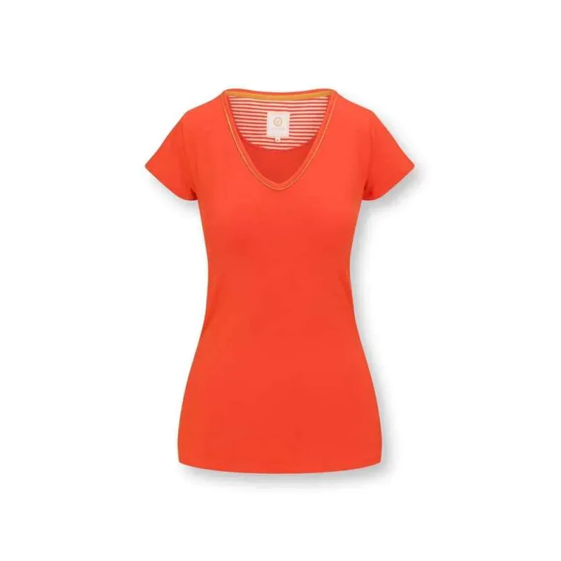 Pip Studio Toy triko s krátkým rukávem Solid, coral