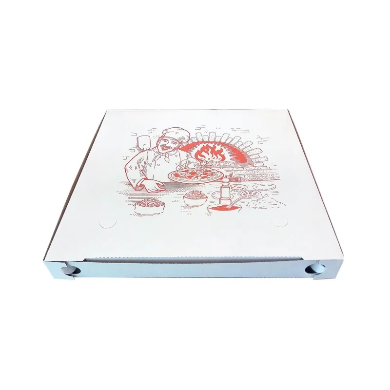 Neposíláme - Krabice na pizzu z vlnité lepenky 45 x 45 x 5 cm [50 ks] (71945.11 - E24) pouze osobní odběr