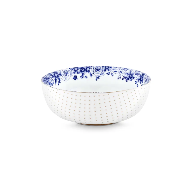 Pip Studio Royal White miska ∅20cm, bílo-modrá