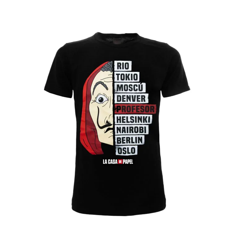 La casa de papel (Money Heist / Papierový dom) tričko čierne pánske - SKLADOM