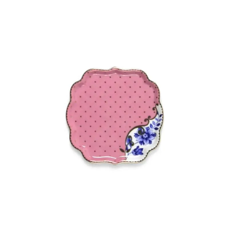 Pip Studio Royal Multi odkládací tácek na čajové sáčky, růžový