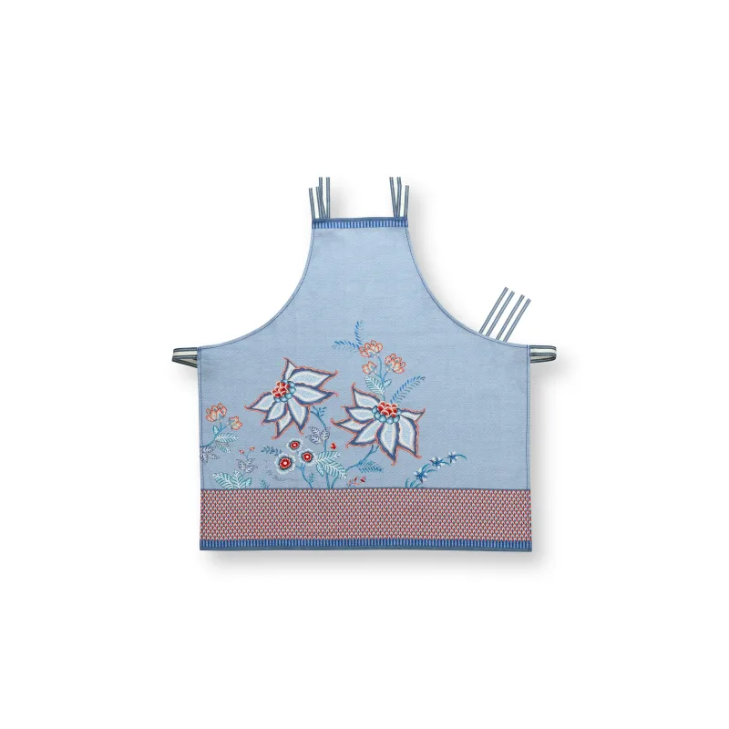 Pip Studio Flower Festival kuchyňská zástěra, světle modrá