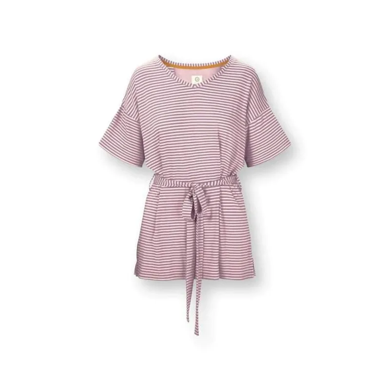 Pip Studio Tonya triko s krátkým rukávem Little Sumo Stripe, lila