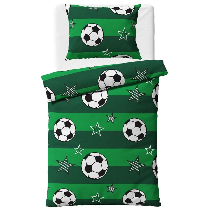 Bavlnené obliečky Futbal 140x200/70x90 cm