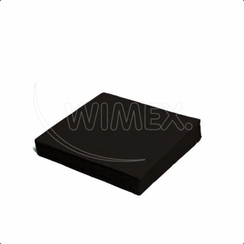 Ubrousky 3-vrstvé 33 x 33 cm černé [250 ks] (87819)