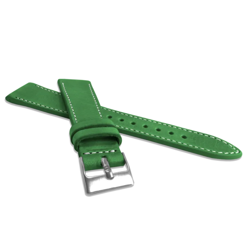 LAVVU Přírodně barvený zelený řemínek NATURE z kůže Top Grain - 22 LSSUG22