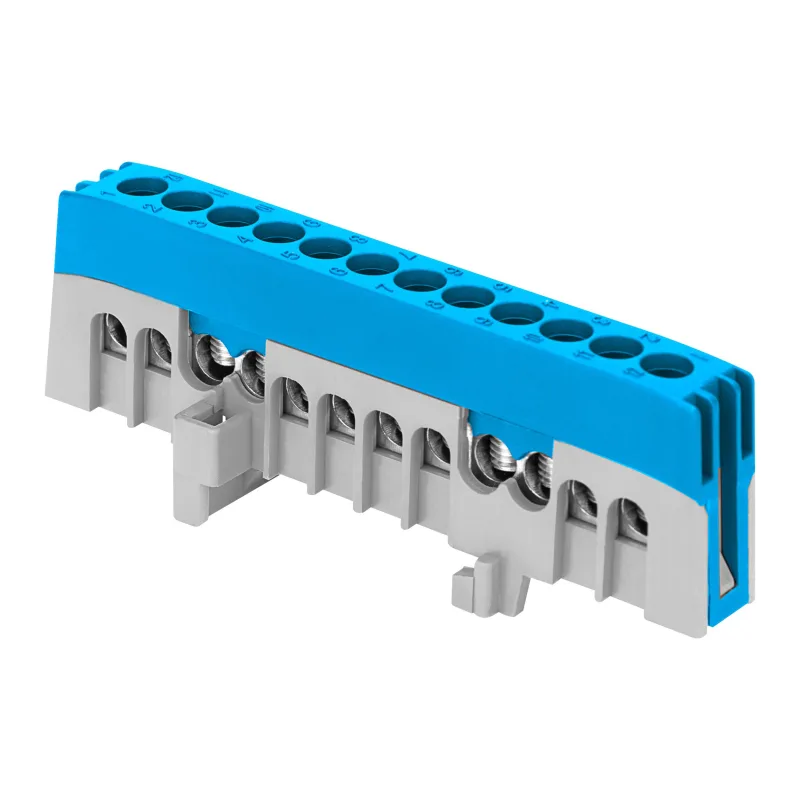 ORNO Zbernica na DIN lištu izolovaná modrá IP20, nulový mostík modrý N12 12x16mm2