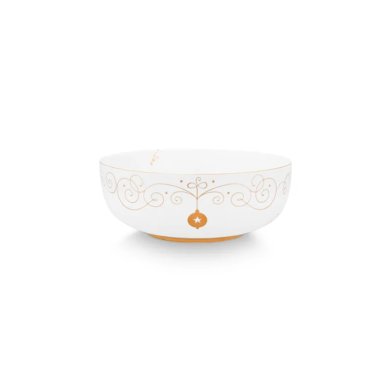 Pip Studio Royal Winter miska Ø 23cm, bílá