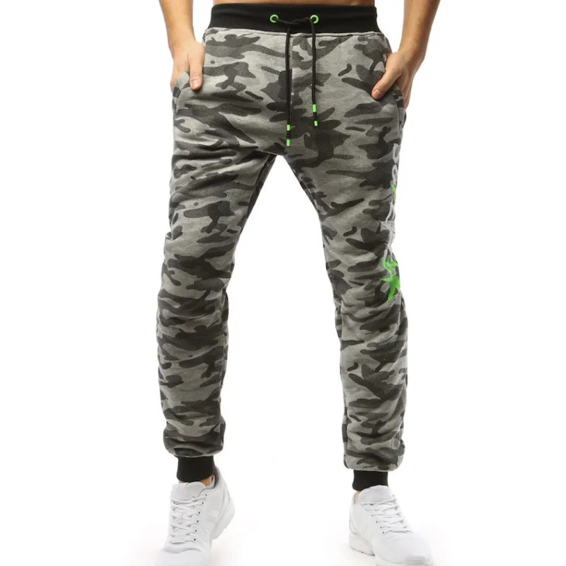 Pánske tepláky moro sivé Dstreet UX3509 M