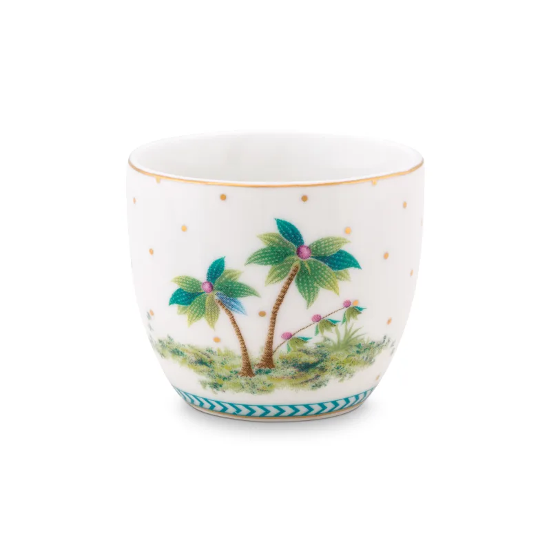 Pip Studio Jolie Dots Gold Kalíšek na vajíčko, bílý