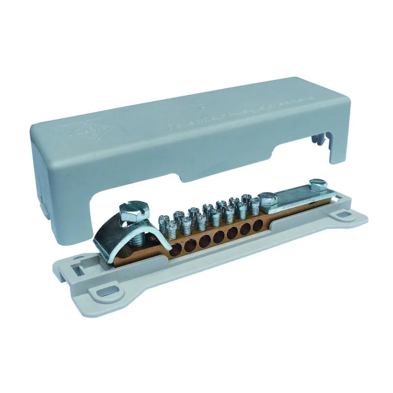 Simet s.a. Ekvipotenciálna svorkovnica SWP2 sivá s krytom 1x50 mm2 / 7x6...25 mm2 (EPS)