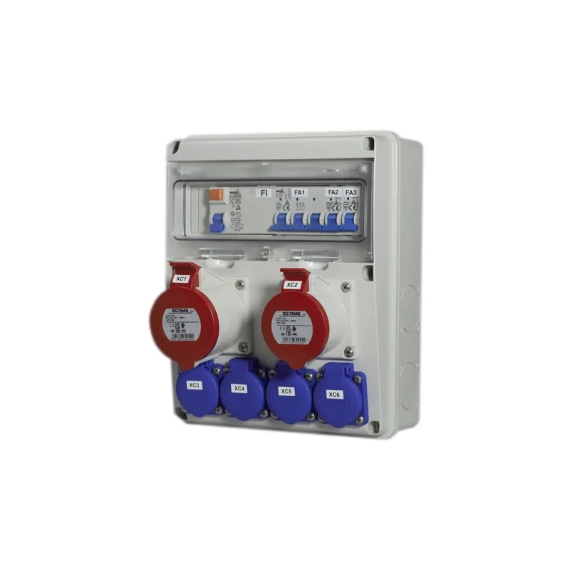 SCAME-SK, s.r.o. SCAME ENERBOX Zásuvková rozvodnica 633.312222-012FB 4x230V 1x16A+1x32A/400V 5P s chráničom