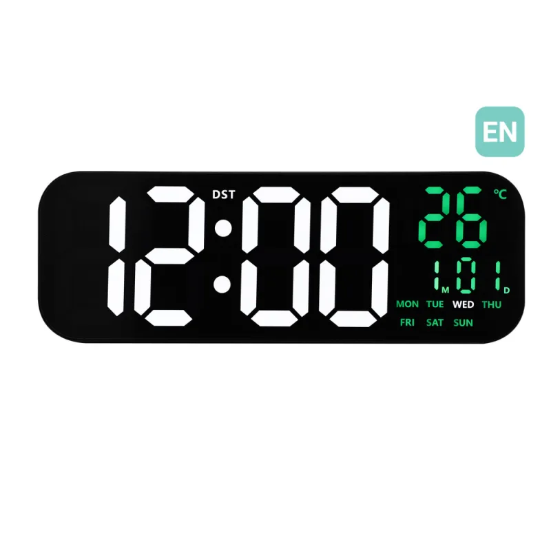 JVD Digitální černé hodiny s LED bílými číslicemi JVD DH9016.4