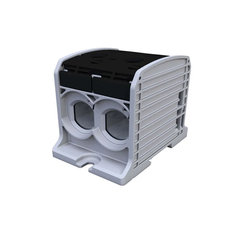 Univerzálna svorka SIMBLOCK STB 185-2 čierna Al/Cu 2x185mm2 jednopólová, 4 otvory