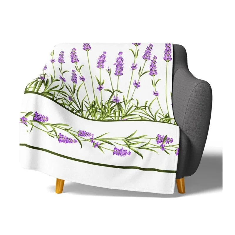 Mikroplyšová deka Levandulová Záhrada 150x200 cm