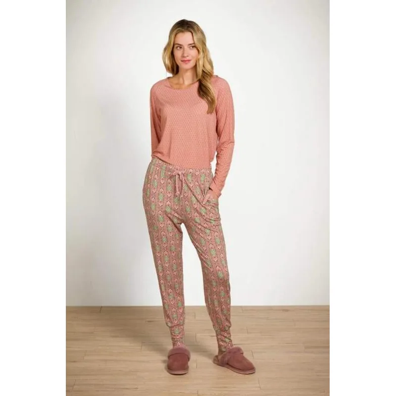 Pip Studio Bobien dlouhé kalhoty Jabalini, růžové