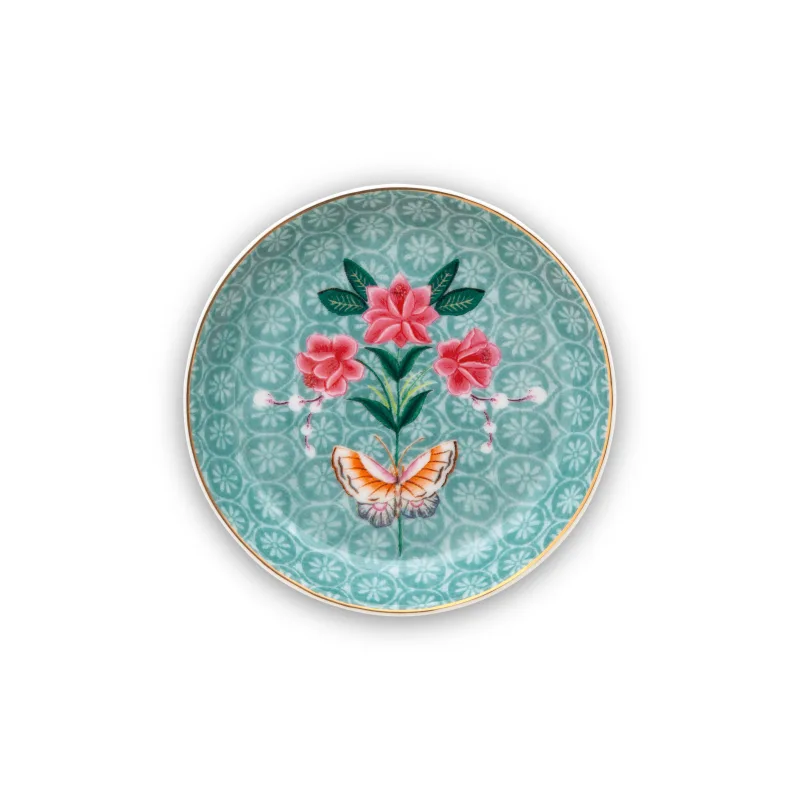 Pip Studio Blushing Birds blue odkládací tácek na čajové sáčky, modrý