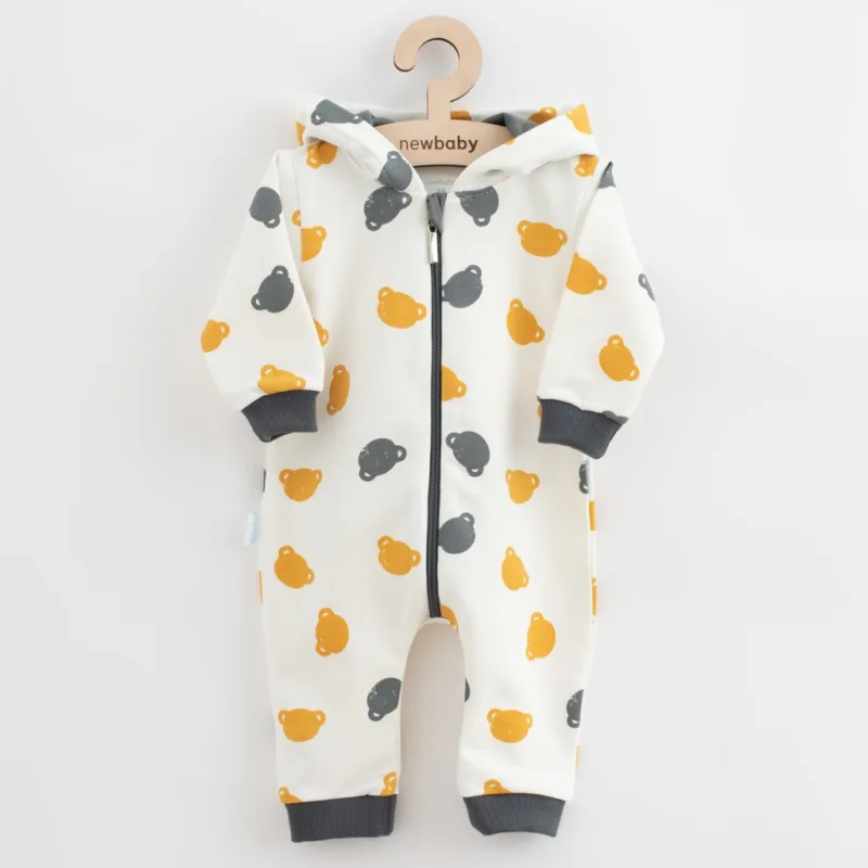 Dojčenský teplákový overal New Baby Little One sivá