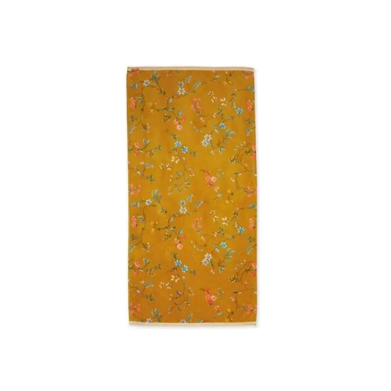 Pip Studio Les Fleurs bavlněná froté osuška žlutá 70x140 cm