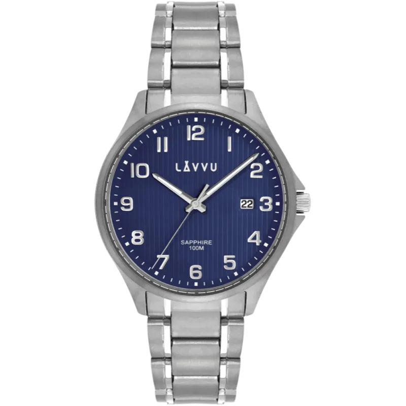 LAVVU Titanové hodinky se safírovým sklem LAVVU TITANIUM LILLEHAMMER Blue LWM0153